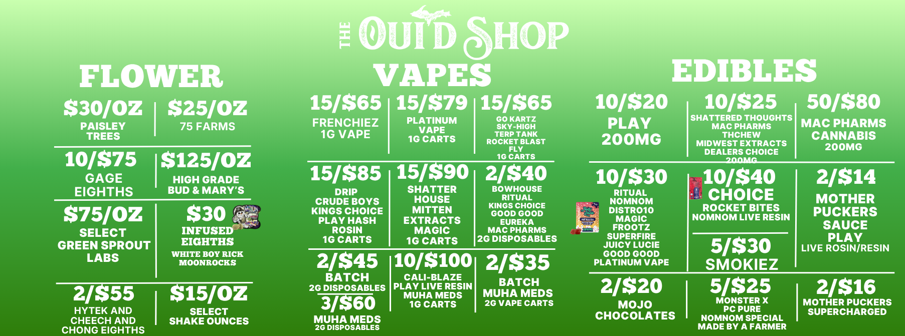 Premier Cannabis Dispensary in Northern, MI | The Ouid Shop